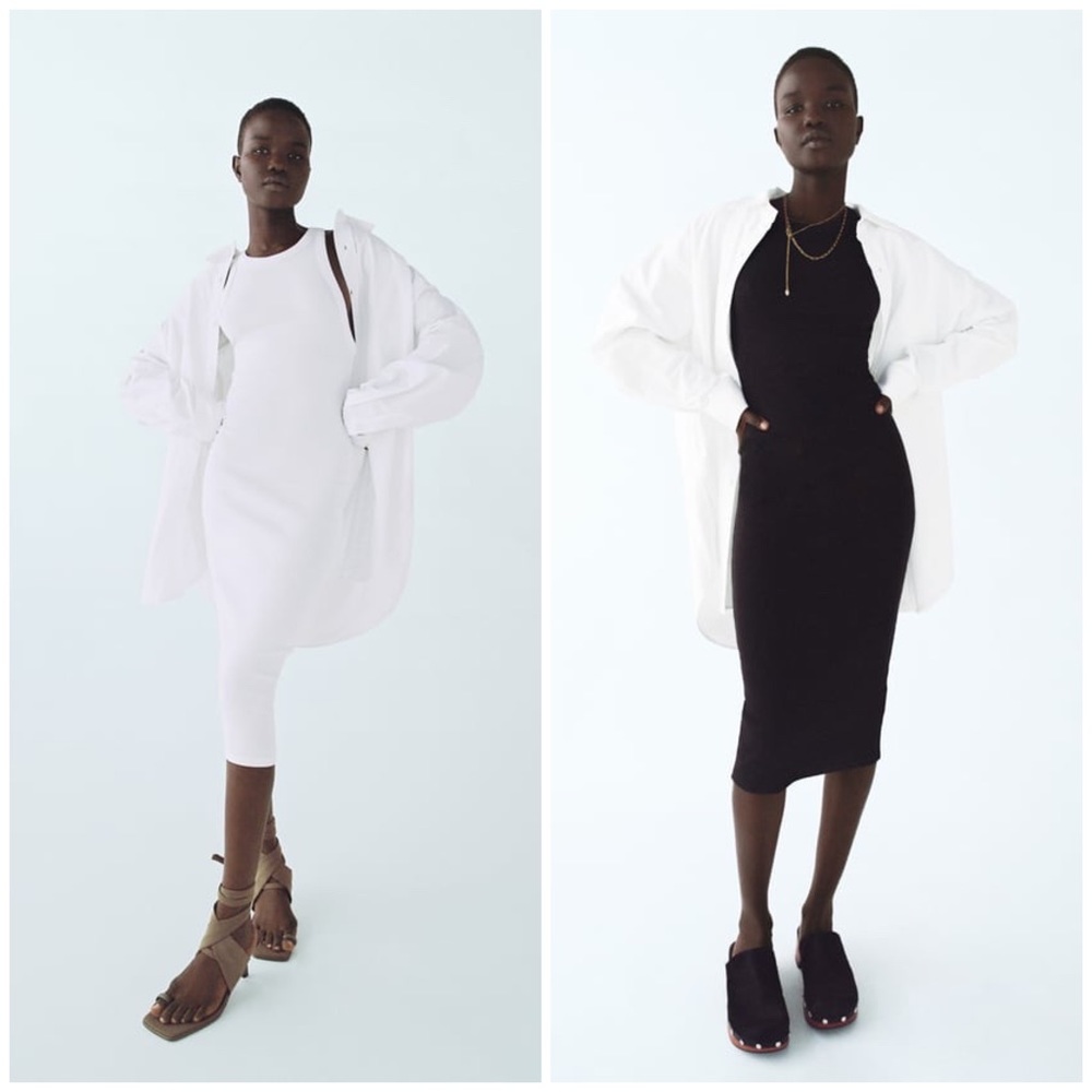 Zara Ribbed Midi Dress (Set of Two)